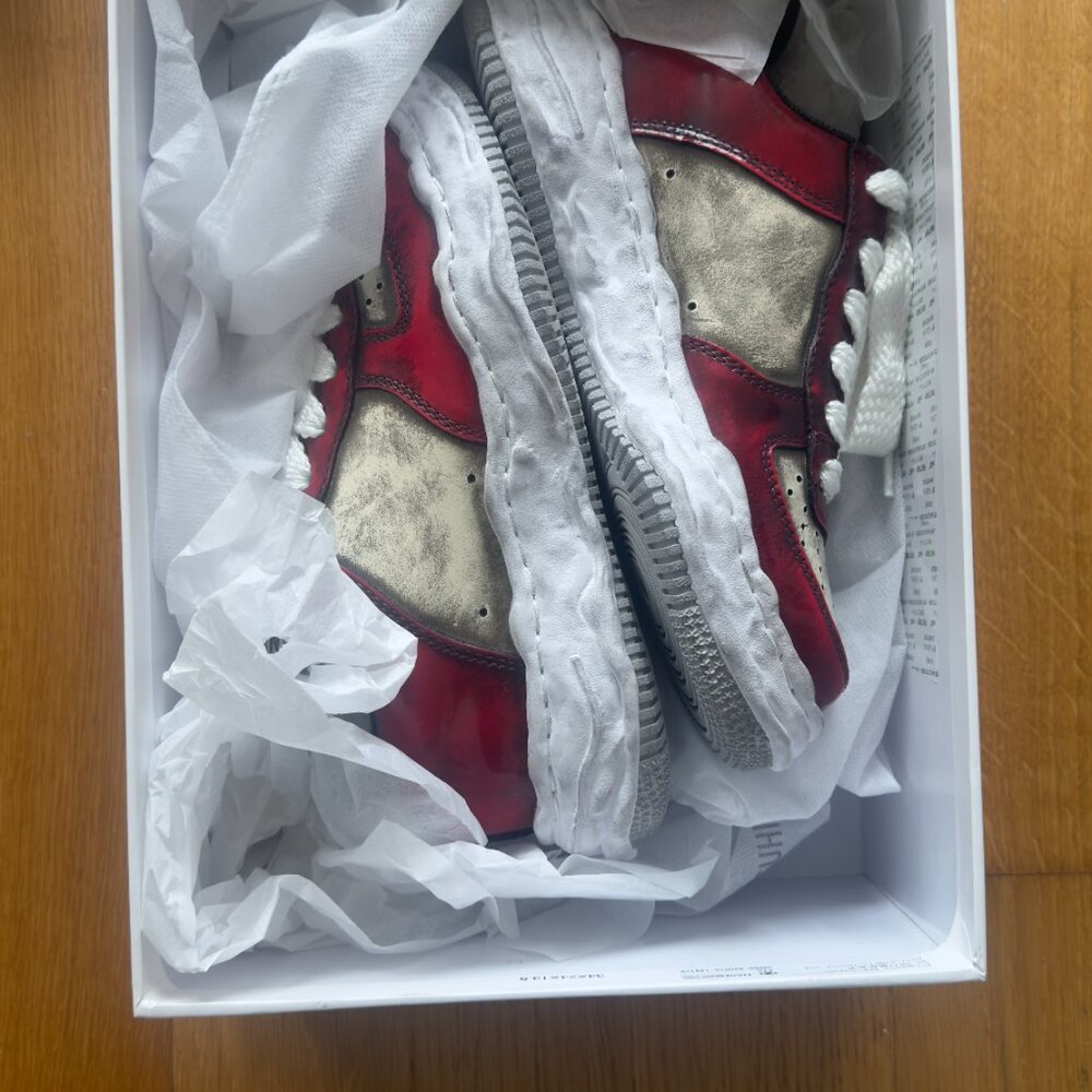 NEW/NEVER USED - Maison Mihara Yasuhiro Wayne Distressed style Women sneaker-Red